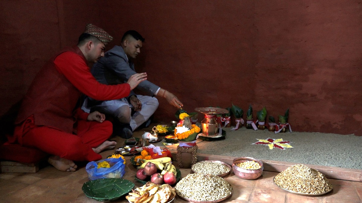 दशैं घरमा विधिपूर्वक जमरा